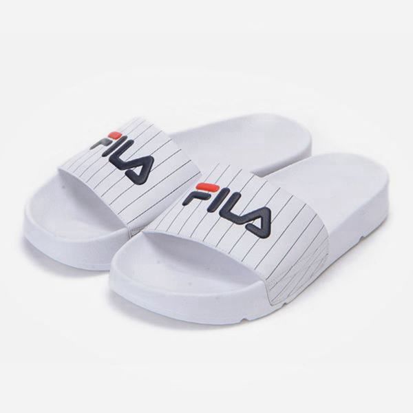 Chanclas Fila Hombre Blancas - Drifter Stripes - España 873642FEZ